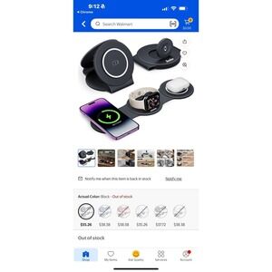 3-in-1 Wireless Charger 20W Earbuds, Watch And Cellphone - Black